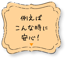 例えばこんな時に安心！