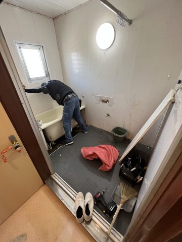 団地　お風呂　施工中